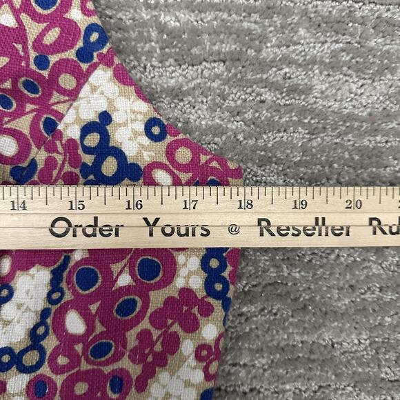 Lilly Pulitzer Dress Womens 12 Pink Blue Shift Sleeveless Lace Trim Printed - Picture 10 of 15